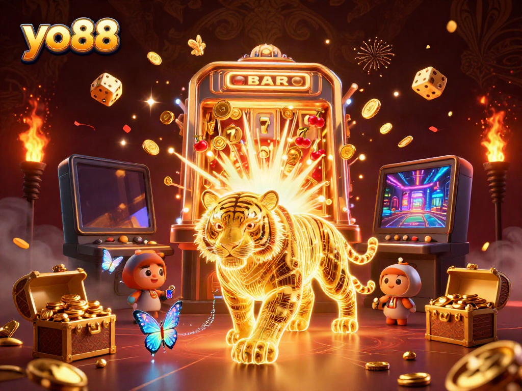 Experience the thrill of yo88 casino with vibrant 3D characters and dynamic gaming elements in an engaging atmosphere.
