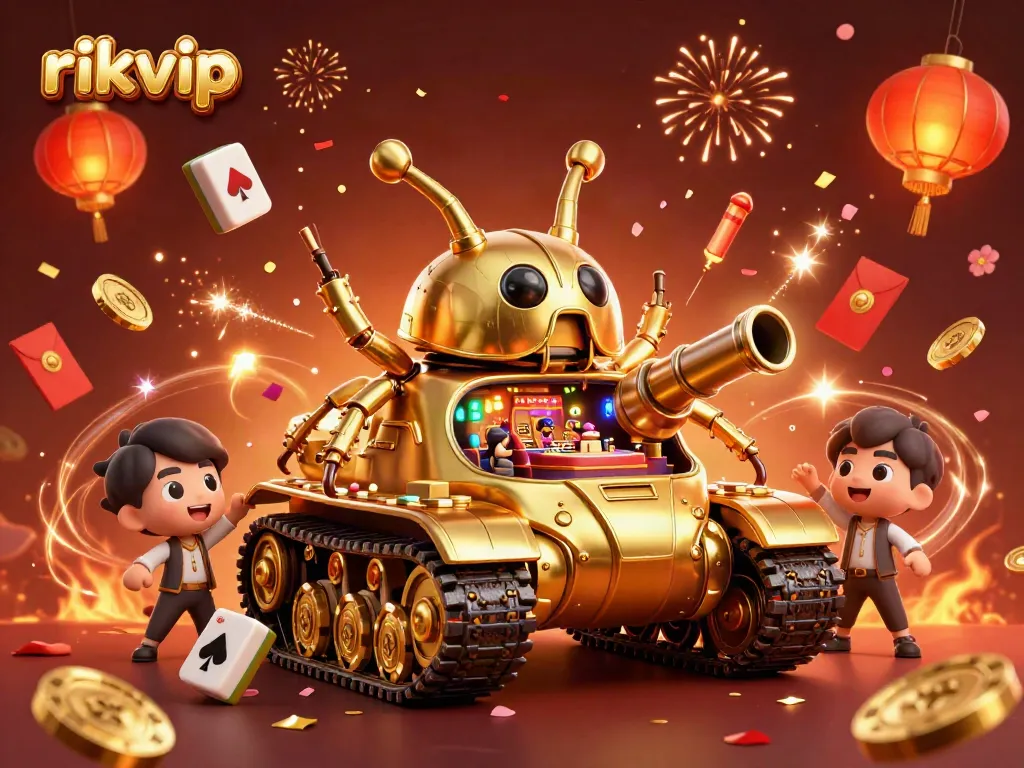 Engage in thrilling gameplay at rikvip with a dynamic 3D casino scene featuring vibrant visuals.