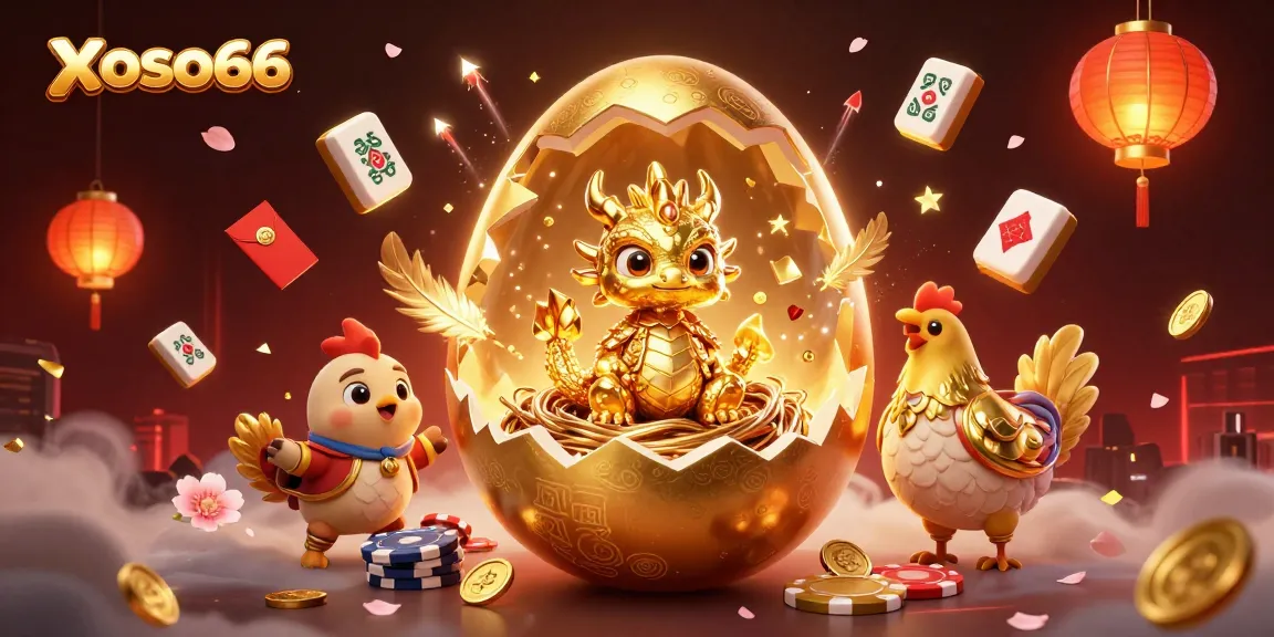 Experience thrilling gaming moments with xoso66's vibrant casino scene featuring a golden dragon.