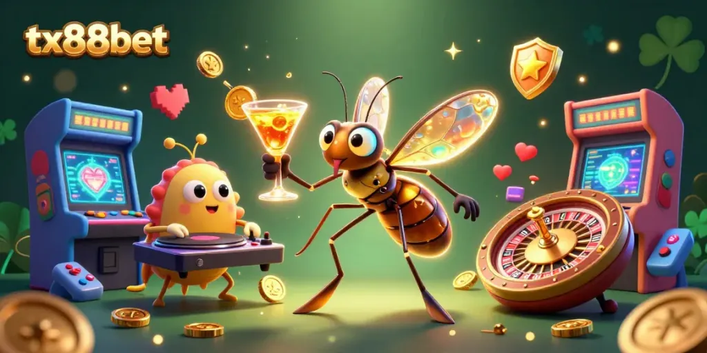 Experience thrilling games at tx88bet with lively characters and dynamic casino elements in vibrant 3D art.