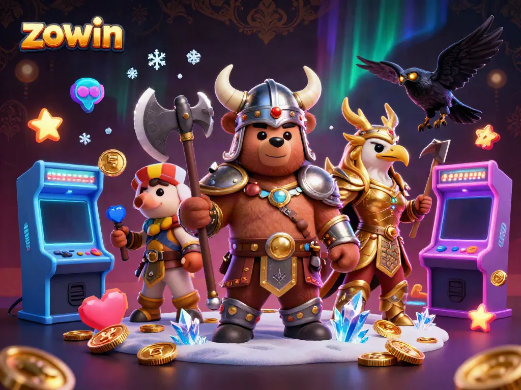 Zowin players experience gaming excitement with a lively Viking theme and dynamic casino elements.
