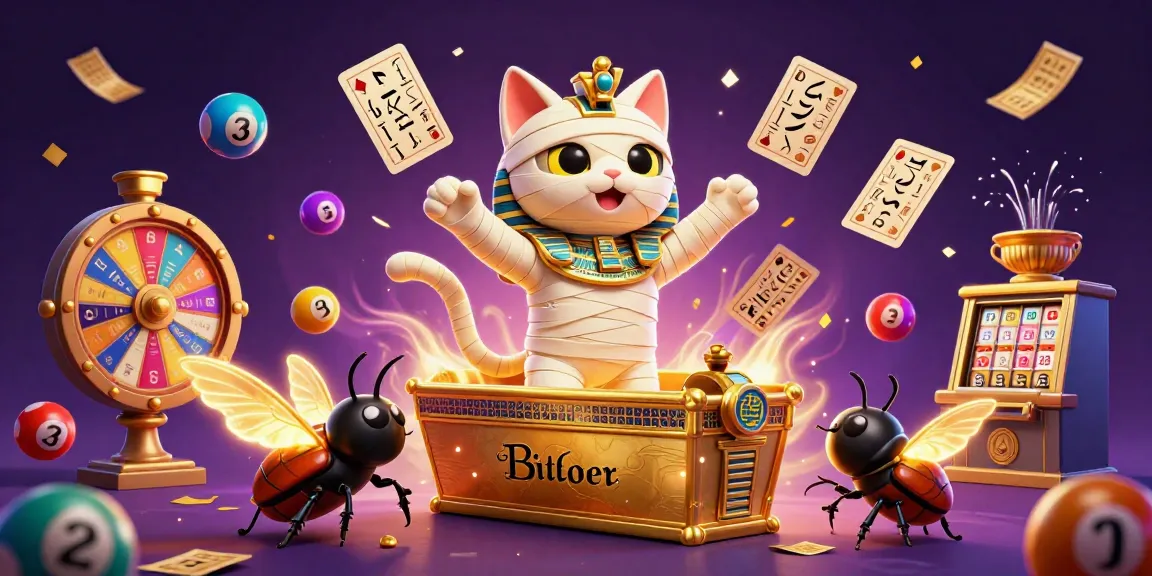 Experience thrilling gaming at Sunwin with an exotic Egyptian mummy cat illuminating the casino atmosphere.