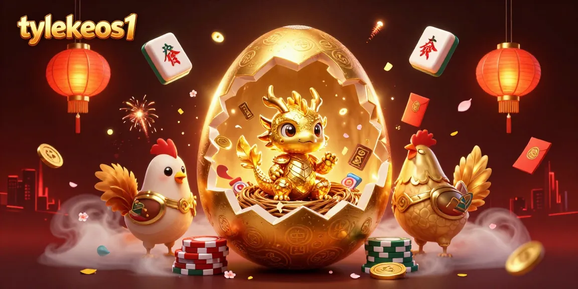 Engage with the dynamic golden dragon and poker chip scene at tylekeos1, showcasing vibrant casino elements.