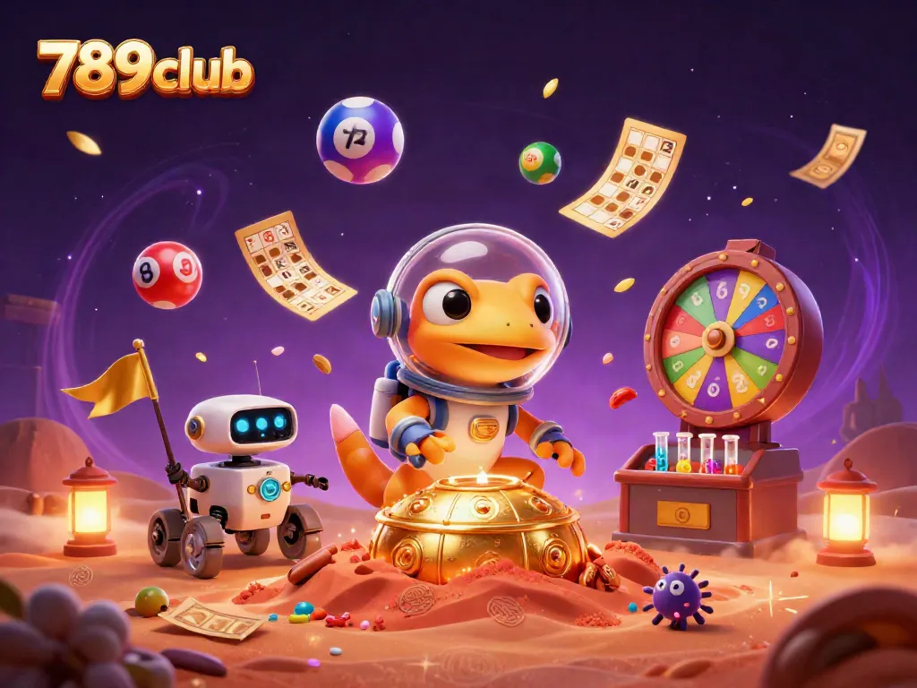 Experience thrilling wins at 789club with vibrant lottery elements and an exciting Martian adventure.