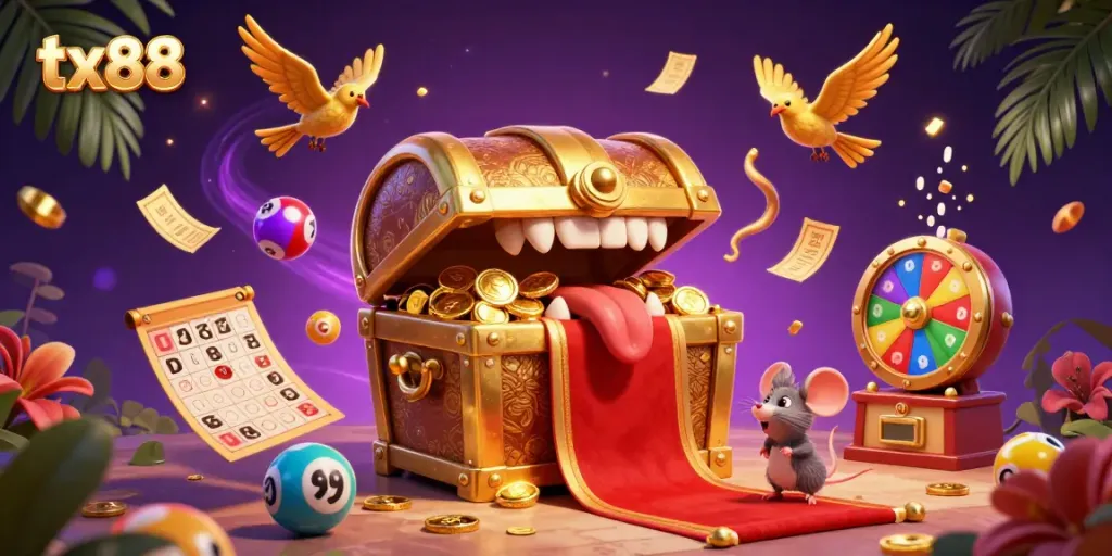 Engage in thrilling gaming adventures at tx88 with dynamic lottery elements and lively casino visuals.