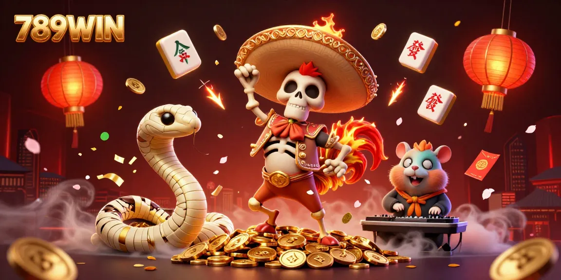 Experience the thrilling excitement of 789WIN with vibrant characters celebrating on a pile of coins.